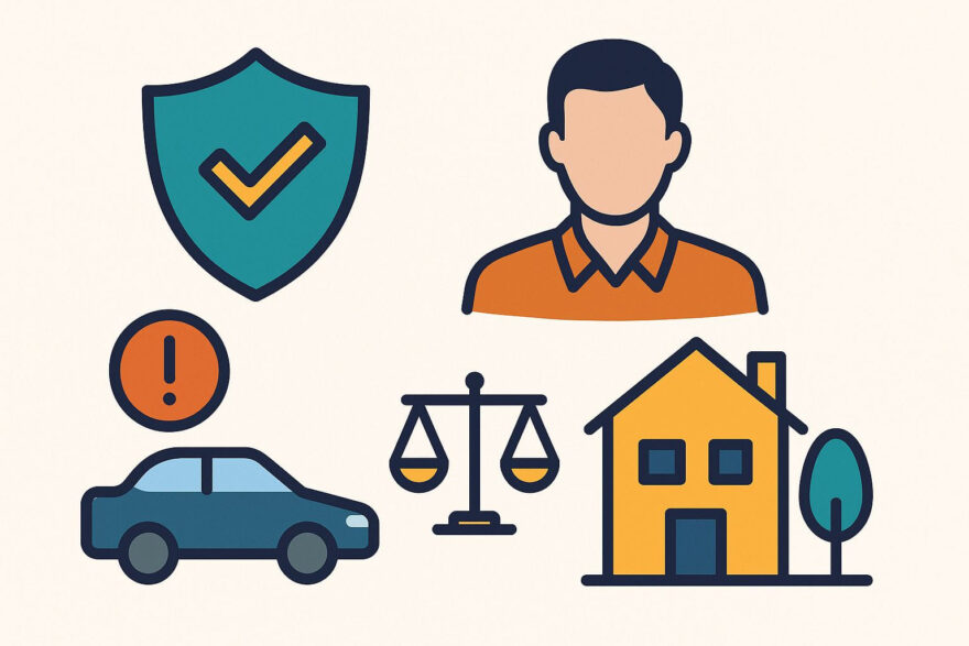 Rechtsschutzversicherung Symbolgrafik zu Situationen, in denen sie sich lohnt