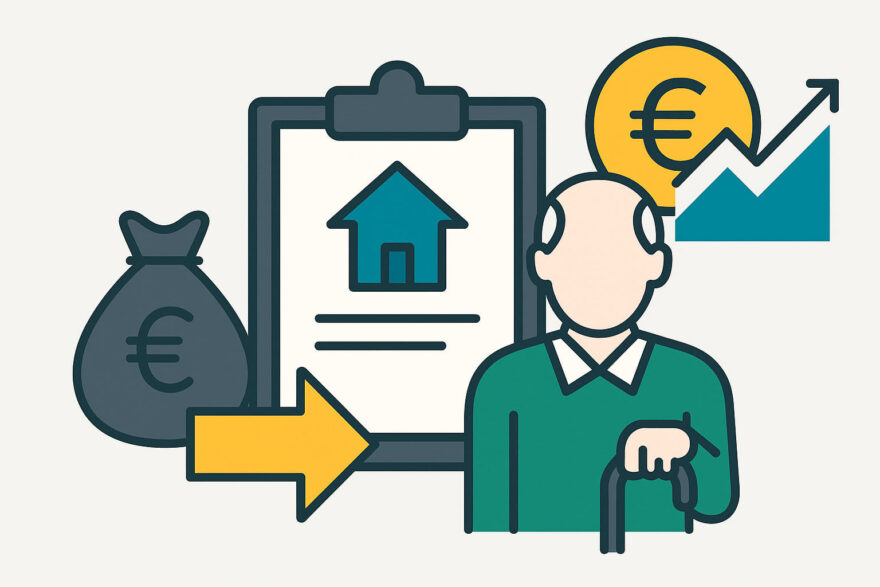 Illustration zur betrieblichen Altersvorsorge als einfache Erklärung
