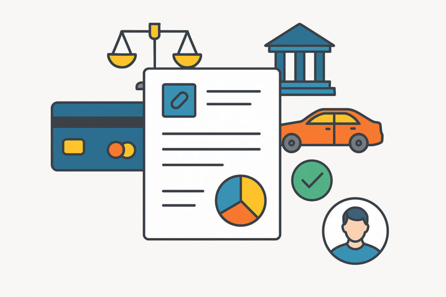 Typische Einträge in der Schufa und ihre Bedeutung Schufa – Symbolgrafik zu typischen Einträgen und gespeicherten Daten